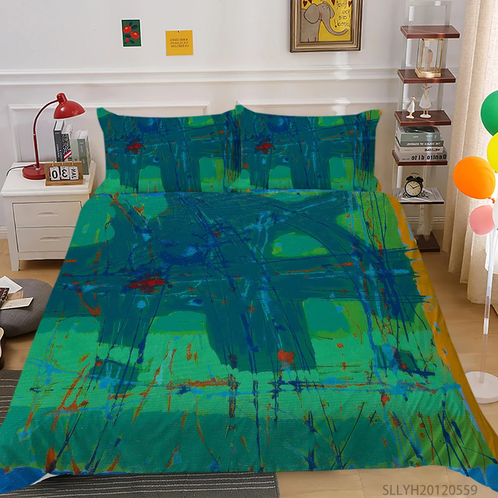 

Home Textile 3D Bedding Set Luxury Duvet Cover Set Oil Painting Print Modern Home Bed Set 2/3 Pcs Bedroom Decor Pillowcases