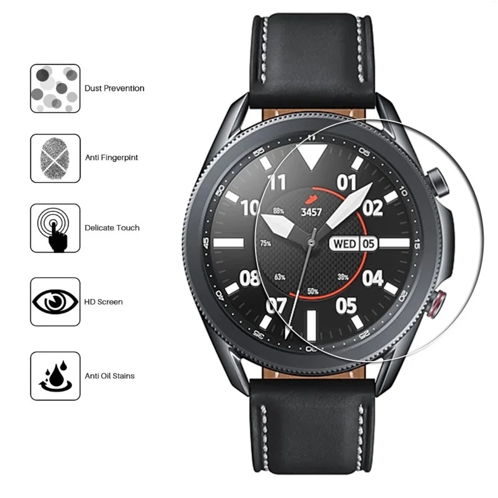 Закаленное стекло для samsung galaxy watch 3 45 мм 41 Защитная пленка экрана HD прозрачная из