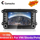 Camecho 7 дюймов GPS Android 8,1 MP5 мультимедийный плеер автомагнитолы стерео Bluetooth Автомагнитола для сиденийSkodaPassatGolfPolo