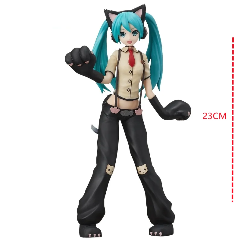 23 см оригинальные аниме хатсунские кошачьи уши Kawaii Miku в коробке декорации
