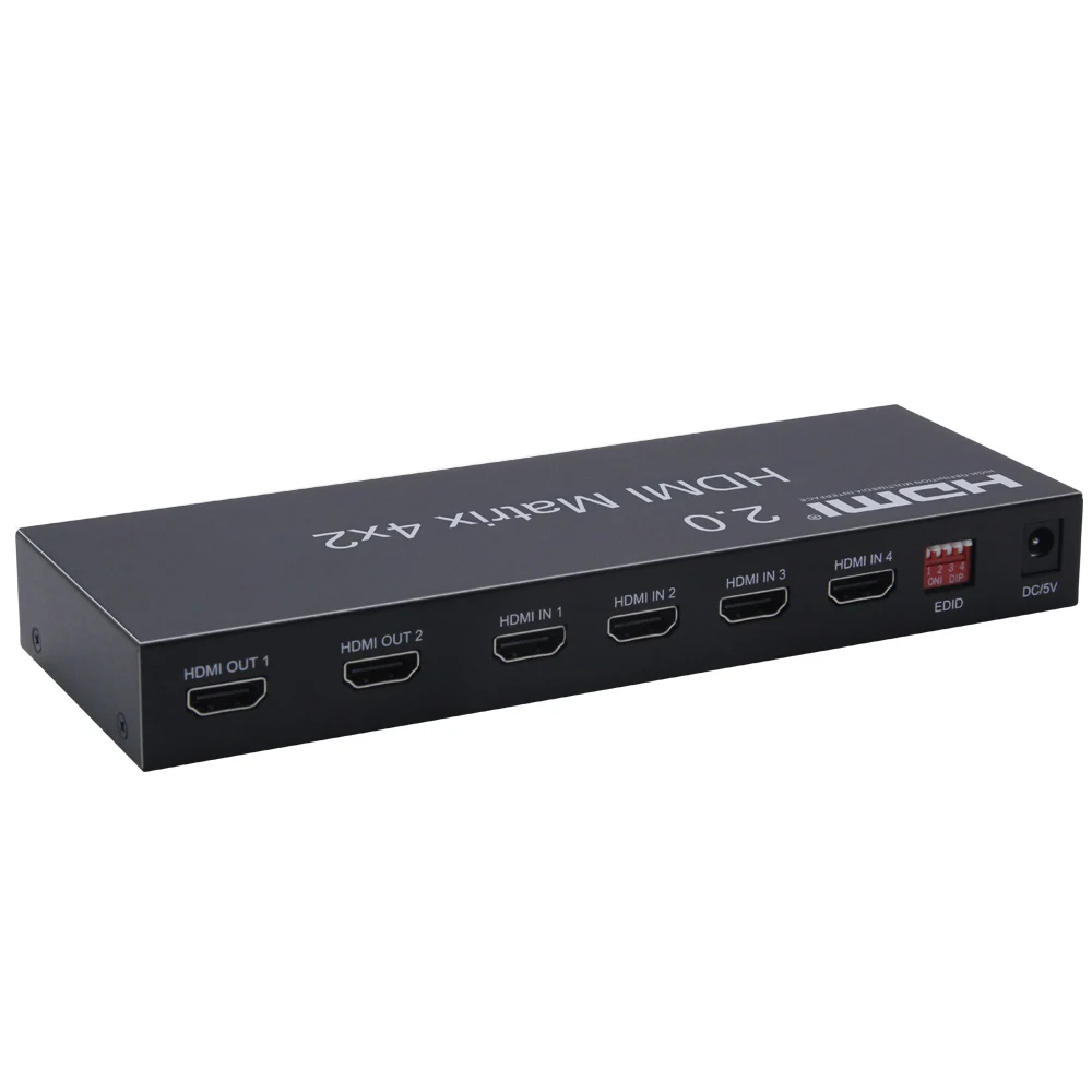 Матричный коммутатор 4K HDMI 4x2 2 0 матричный с поддержкой @ 60hz 3D FullHD 1080p 4 входа выхода