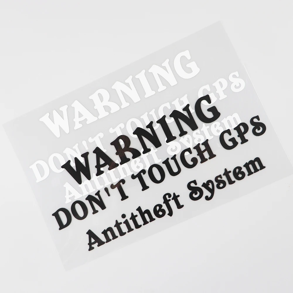 YJZT 19.1CM*8CM WARNING DON T TOUCH GPS Antiteft System And Humorous Words Letters Decal Car Sticker Vinyl 13D-0501