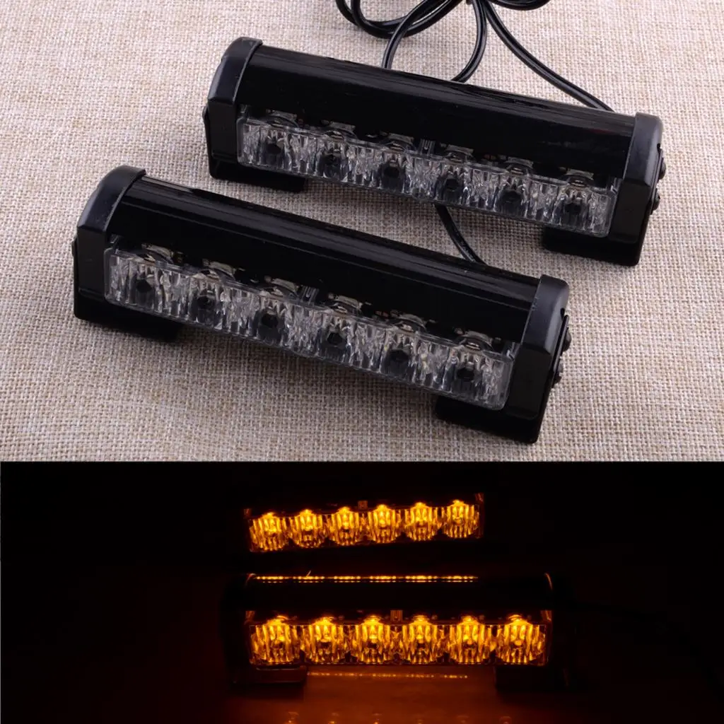 

2 в 1 36 Вт грузовик Янтарный светодиодный стробоскосветильник предупреждение о опасности мигающий аварийная решетка комплект ламп для авто...