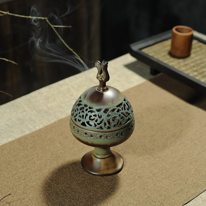 

Ceramic Incense Burner Mosquito Coil Meditation Smoke Fountain Incense Burner Zen Garden Porta Incienso Home Decor DE50XX