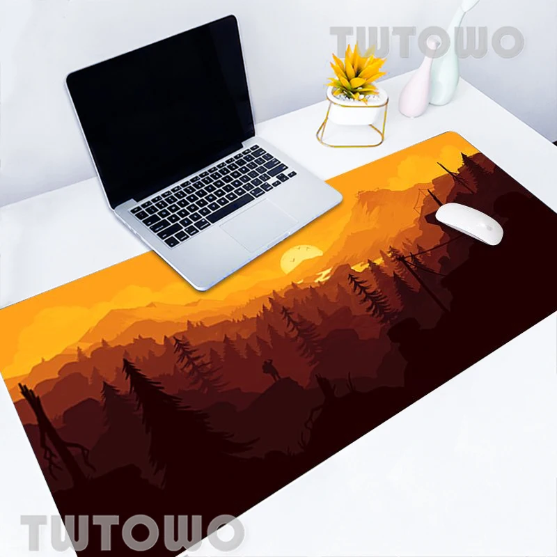 

Игровой коврик для мыши, большой Настольный коврик HD для клавиатуры и мыши, коврик для глубокого леса Firewatch2, офисный мягкий коврик для мыши и...