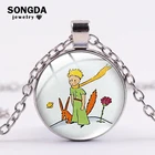 Ожерелье SONGDA, классическое ожерелье с подвеской в виде маленького принца, лисы и розового стекла
