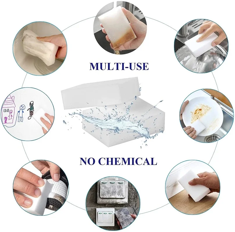 

Cleaning Sponges Melamine Foam Sponge Portable Eraser Melamine Cleaner for Office Microwave Bathroom Kitchen Item Cleaning Tool