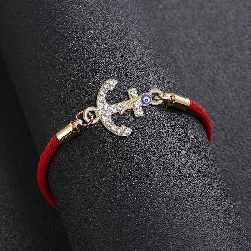 Оптовая продажа модный браслет с якорем Мужская Очаровательная Красная