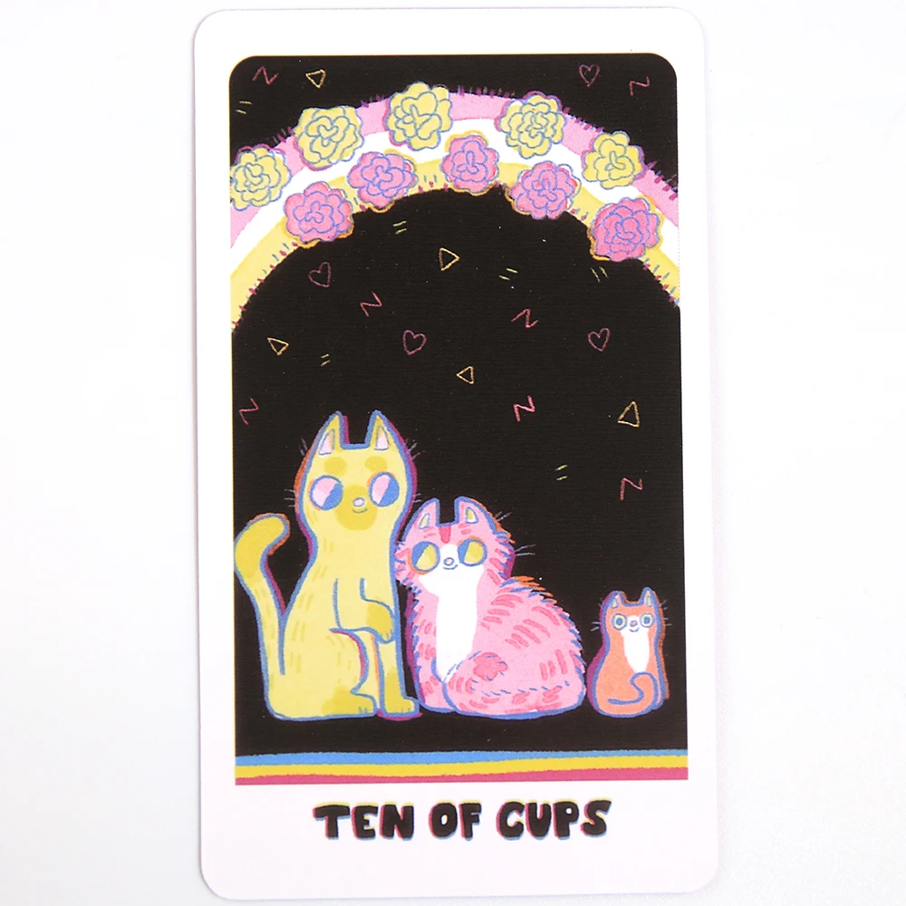 

Странная кошка Таро колода 78 карт колода карманный размер 11,3*6,3 см с руководством в формате pdf