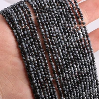 natural stone round beads snowflow stone beadwork agates for jewelry making diy necklace bracelet accessories 2mm 3mm