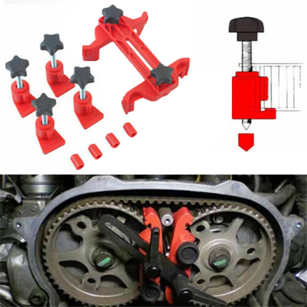 

Универсальный Распредвал двойной Кулачковый Зажим для выравнивания ремня ГРМ держатель инструмента для блокировки зубчатой передачи крас...