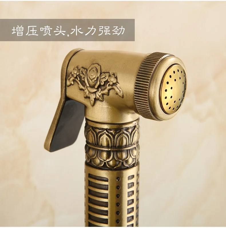 Латунный античный смеситель для биде настенный латунный Смеситель унитаза