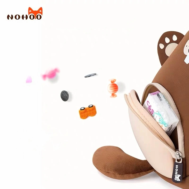 NOHOO mochila, Детская сумка с 3D рисунком животных, Детский рюкзак для детей 1-3 лет, водонепроницаемый рюкзак для путешествий, милые школьные сумки