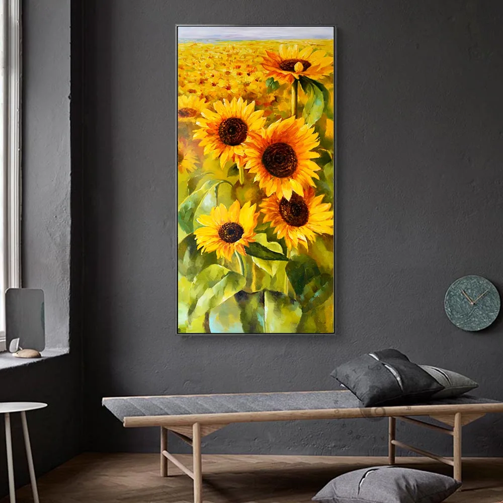 Подсолнечника Плакаты HD печати Настенная картина для украшения спальни Nordic