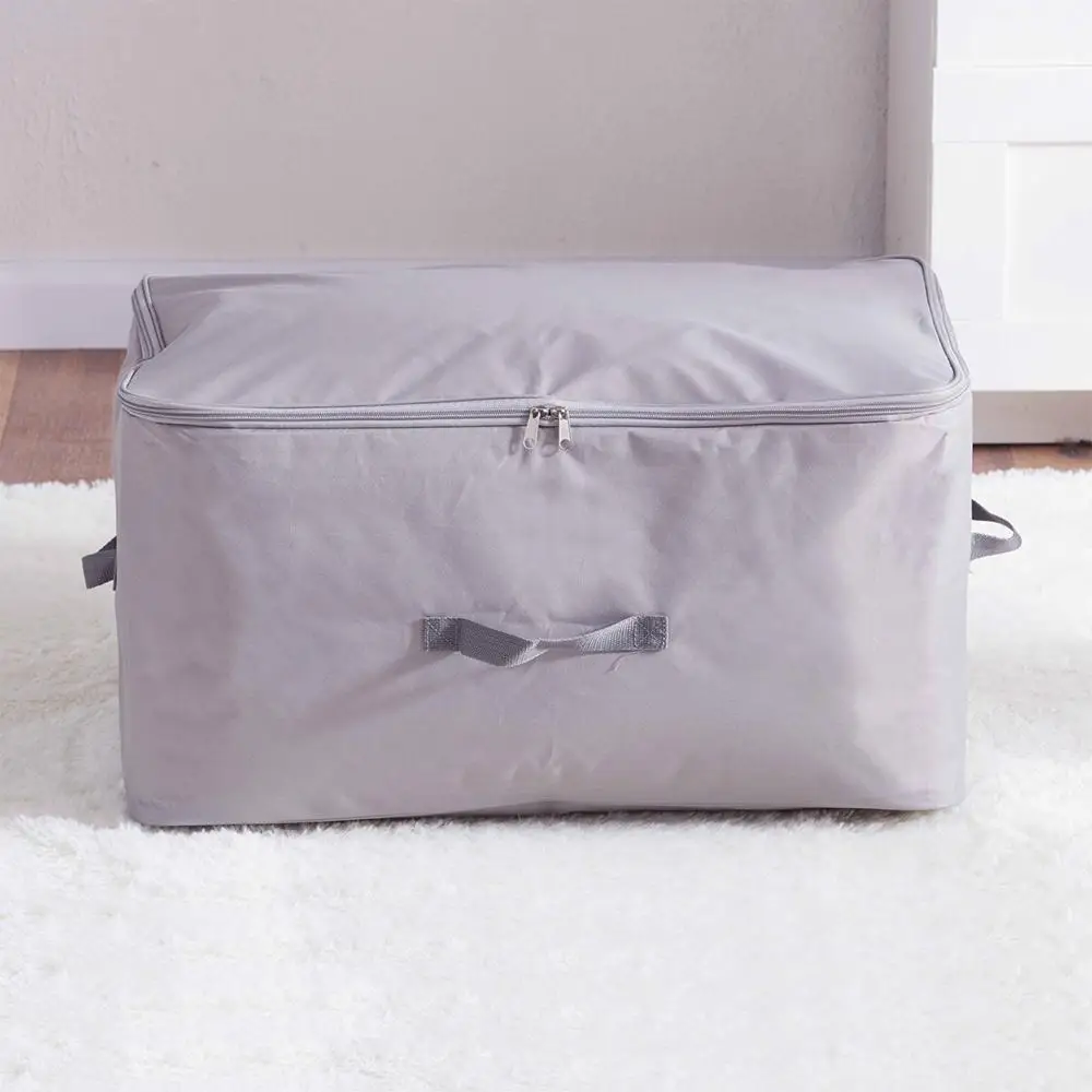 

Storage Box Gray Large Capacity Household Supplies Space Saver Clothes Storage Bag Convenient Oxford Cloth Beige Clothing