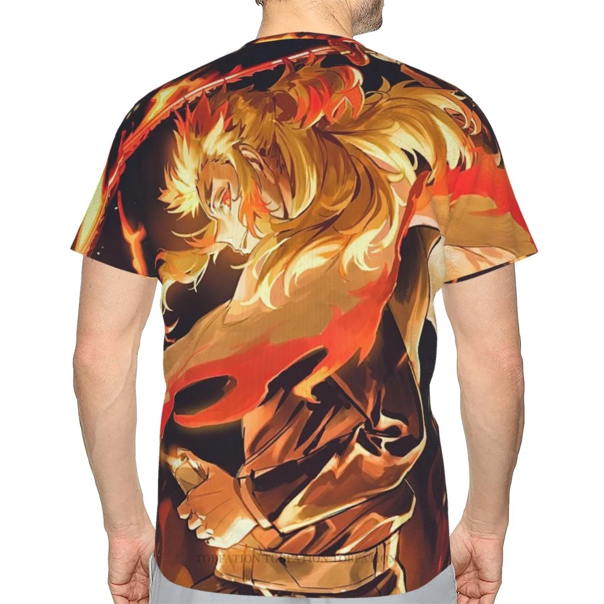 

Demon Slayer Japanese Adventure Anime Men T-Shirts Tops 3D Printed Quick DryingRengoku Comfrot TShirts