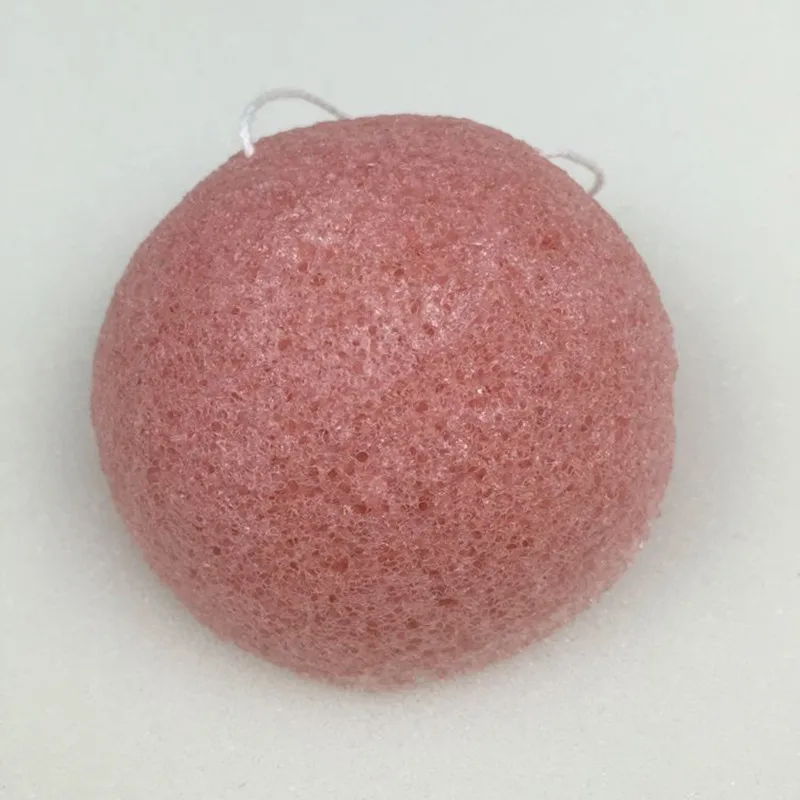 Pink 1 шт. натуральная косметика Konjac Puff бамбуковый уголь Очищающая губка для макияжа средство для чистки лица гладкая Красота Эфирное средство Konnyaku - Цвет: Pink
