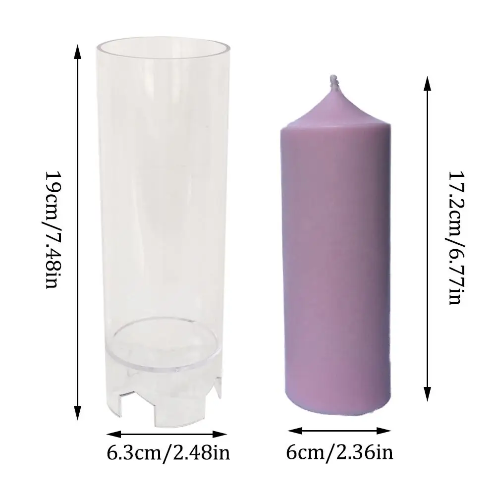 1 шт. Пластиковая форма для свечей церковной шпильки в форме цилиндра свечи мыла