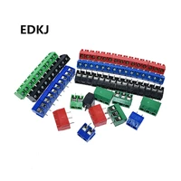 5pcs 4 colour lot kf301 5 0 2p kf301 3p kf301 4p pitch 5 0mm straight pin 2p 3p 4p screw pcb terminal block connector