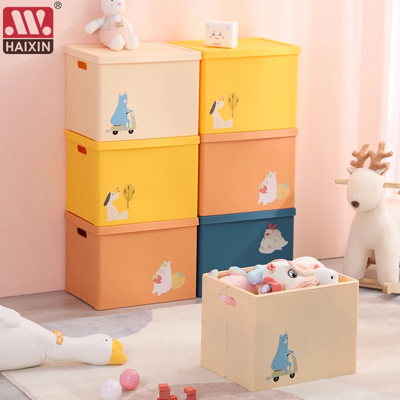 Collapsible Plastic Storage Box Toy Box Folding Sundry Storage Basket Case Utility Cosmetic Container Desktop Hard Tool Boxes