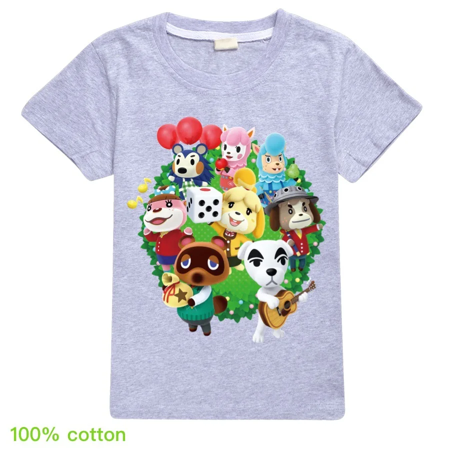 

Toddler Summer Boys Cartoon cosplay cute animal crossing t-shirt Girls Streetwear Children Kids Clothes Baby Funny O-Neck Tshirt