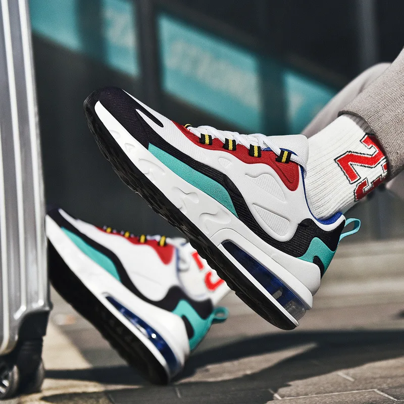 

2020 Fashion Sneaker Big Size Air Cushion Men Women Running Shoes Comfortable Lace-up Basket Trainers Outdoor Sports Tennis Shoe