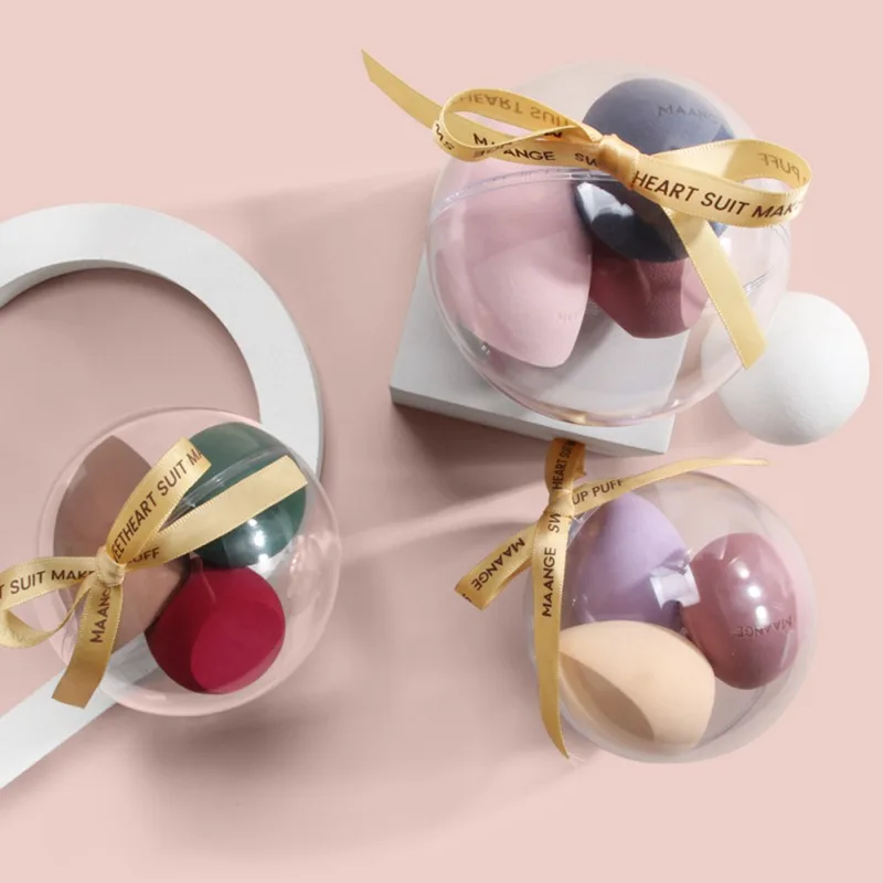 

Christmas Gift 3 Pcs Makeup Blender Set Makeup Sponge Powder Puff Sponges Cosmetic Face Foundation Sponge Natural Make Up Tools