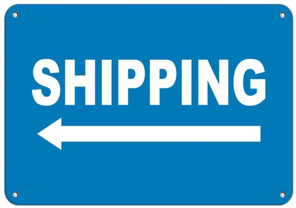 

Shipping Left Arrow Warehouse Unique Style Tin Signs Vintage Look Sign Poster Plaque for Bar Cafe Garage Home Outdoor Courtyar