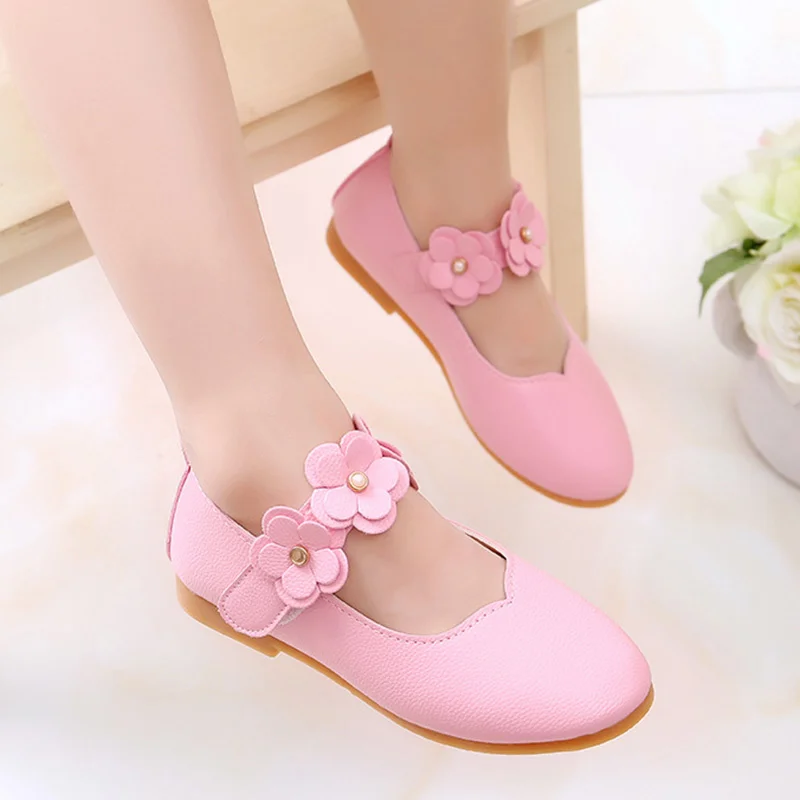 

1-13y Spring And Autumn Girls Shoes Flowers Princess Shoes Bling Kids Flats Sequined Cloth Soft Shoes Floral Baby Big Girls Shoe