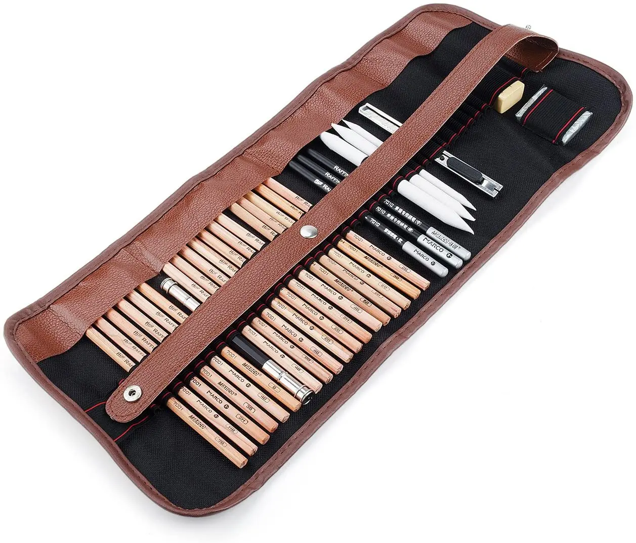 

Набор профессиональных художественных инструментов для набросков и рисования с графитовыми карандашами, угольными карандашами, стираемой...