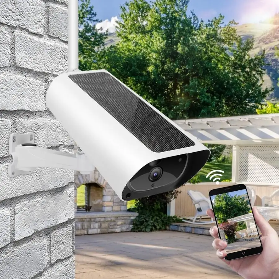 Мини микро камера 1080P наружная 4 X Zoom Беспроводная wifi Солнечная водонепроницаемая IP камера обнаружения движения для ONVIF