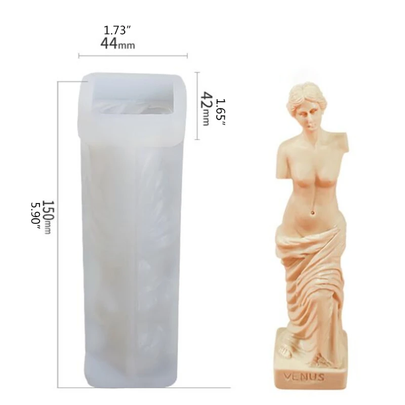 

DIY Art Body Candle Crystal Epoxy Resin Mold Fragrance Human Shaped Venus Goddess Wax Plaster Casting Silicone Mould Crafts Maki