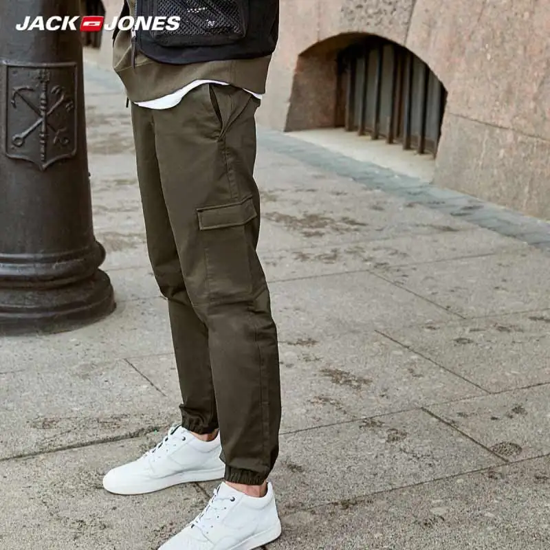 JackJones мужские уличные Карго повседневные эластичные брюки мода мужская одежда
