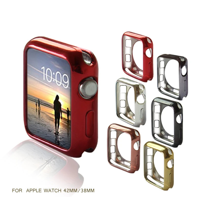 Высококачественный глянцевый спортивный защитный чехол из ТПУ для Apple Watch Series 5 4 3