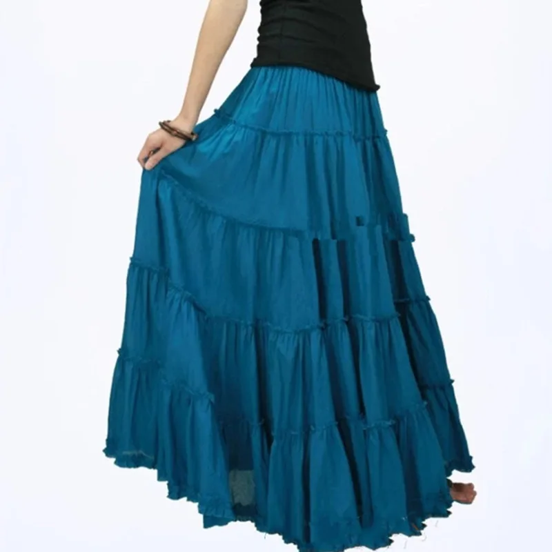 [EWQ] Весна лето 2020 новая хлопковая Лоскутная плиссированная Женская юбка из