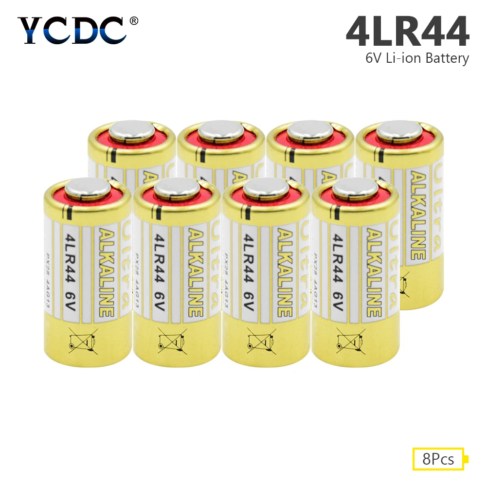 8 шт./упак. 4LR44 6V сухая щелочная батарея для автомобильного ключа брелок ошейника