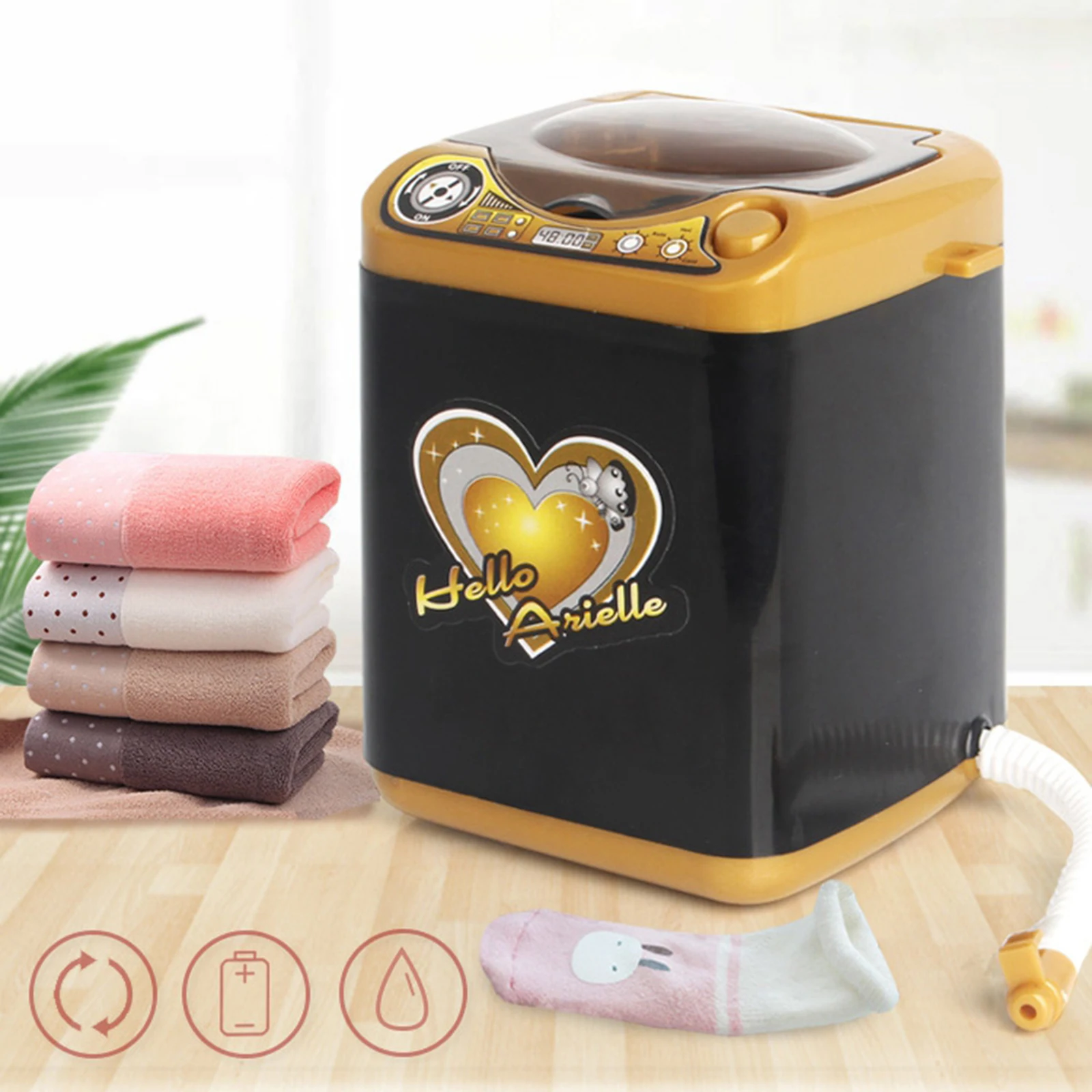 

Kid Automatic Washing Machine Pretend Play Washer Toy for Early Education