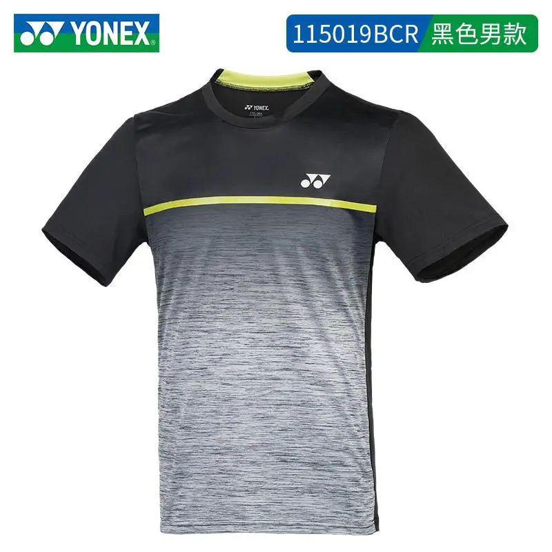 Оригинальные мужские футболки для бадминтона Yonex дышащие удобные быстросохнущие спортивные футболки с коротким рукавом для фитнеса Lin Dan - Цвет: Армейский зеленый