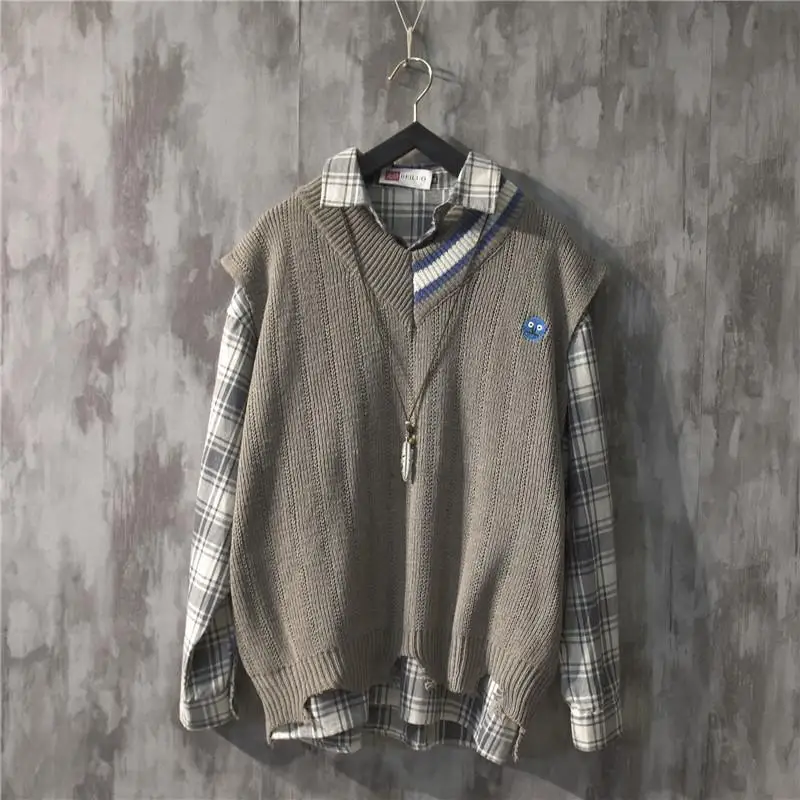 Мужской трикотажный жилет с V-образным вырезом весна-осень | Мужская одежда