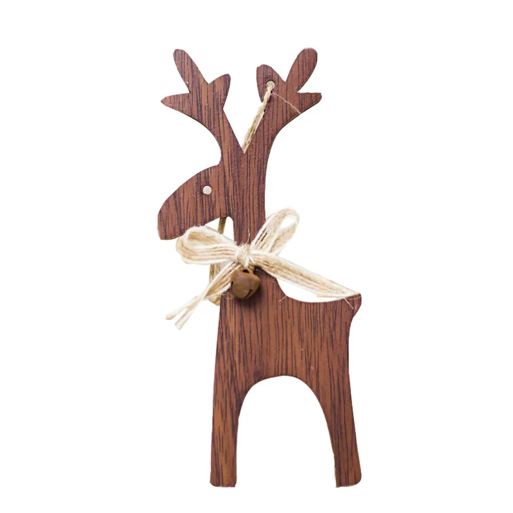 1PCS Christmas Deer Wooden Xmas Tree Pendants DIY Ornaments For Party Perfect for outdoo indoor decoration^5 | Дом и сад