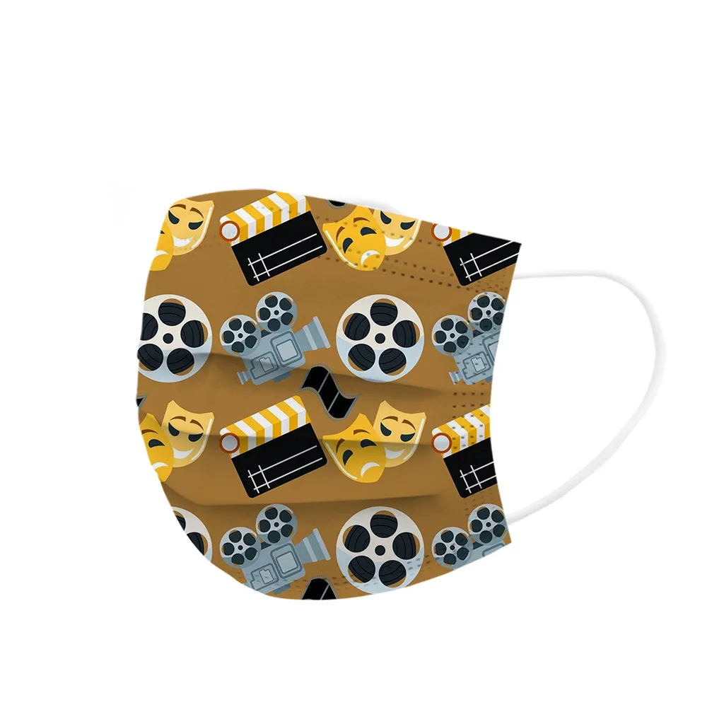 

40/100PCS Children Mask Multicolor Printing Disposable Face Mask Protection Three Layer Breathable Mouth Cover Mascarilla Masque