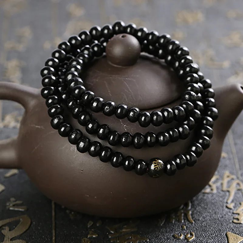 Круглые браслеты из сандалового дерева 6 мм 108 бусин натуральный буддийский Будда