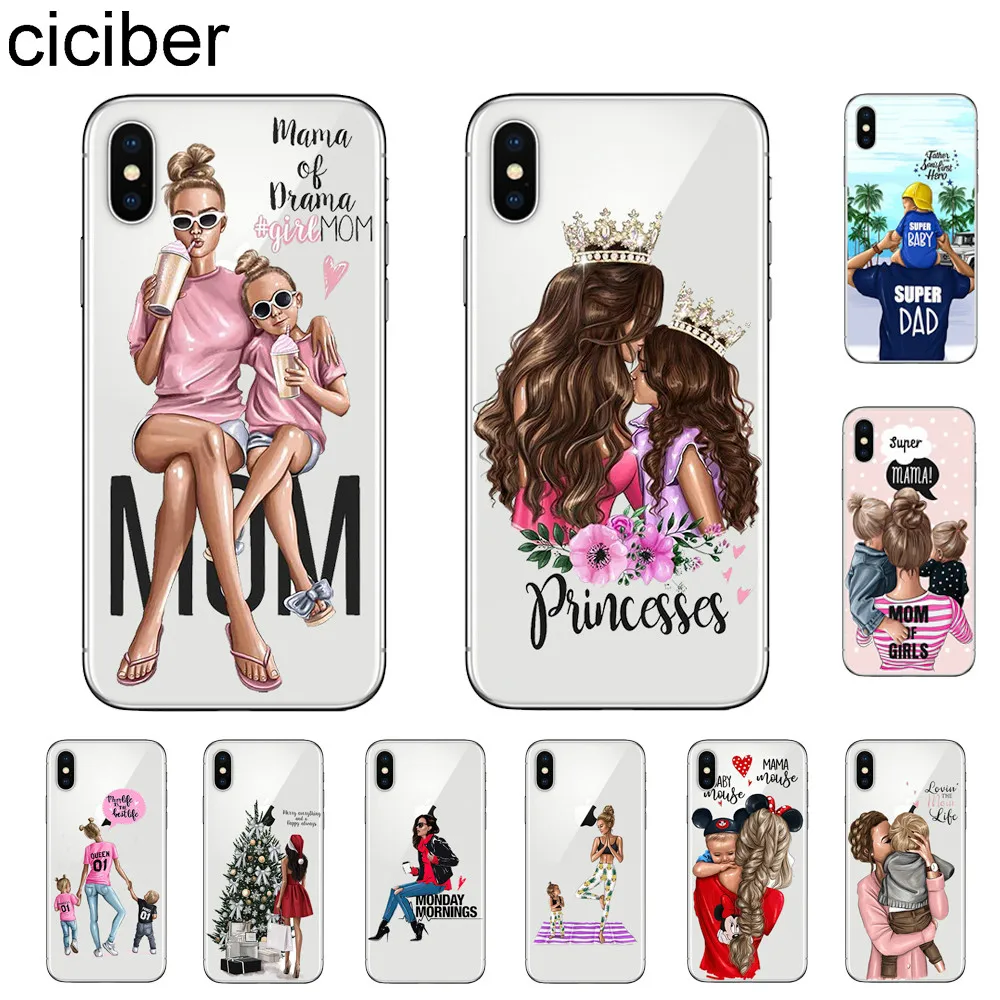 Чехол для телефона Queen Super Mom Girls iPhone 11 чехол 7 8 6 6s Plus X XR XS MAX Pro Max 5 5S SE мягкий из