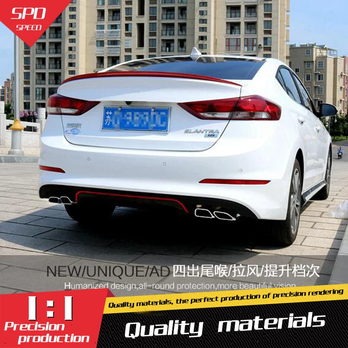 Задний спойлер для Elantra защитные бамперы из АБС-пластика 17 предметов | Автомобили
