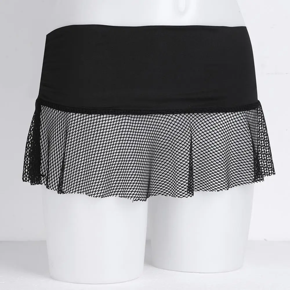 Sexy Women Mini Skirt Ladies Soft Stretch See-through Mesh Fishnet Low Rise Micro Lingerie | Тематическая одежда и