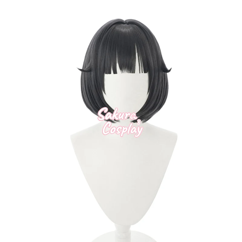 

Anime BanG Dream! Rimiri Cosplay Black Short Heat Resistant Synthetic Hair Halloween Carnival Party Role Play + Free Wig Cap