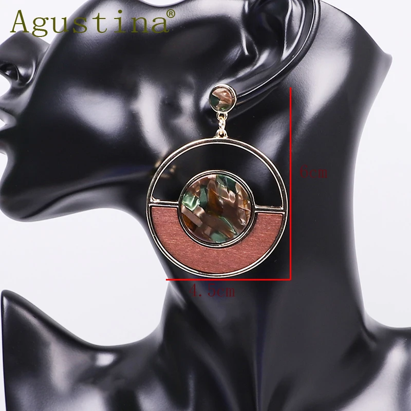 

2020 Drop Earrings Fashion Jewelry Pendientes Earrings Women Minimalist Wood Earrings Punk Cute Girls cc Earings Boho Geometric