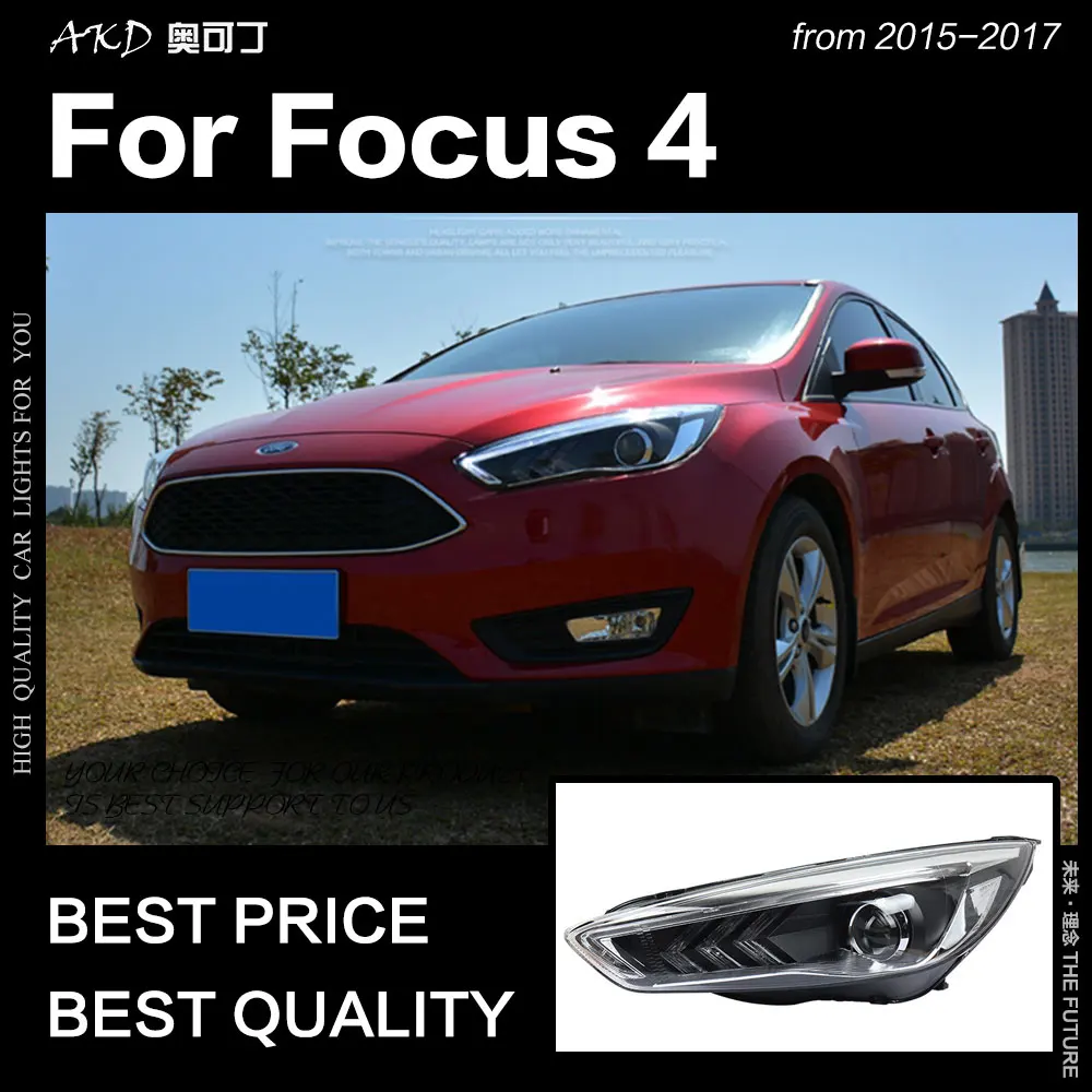 АКД стайлинга автомобилей для Ford Focus фары 2015 Новинка 2017 года фокус светодиодный DRL