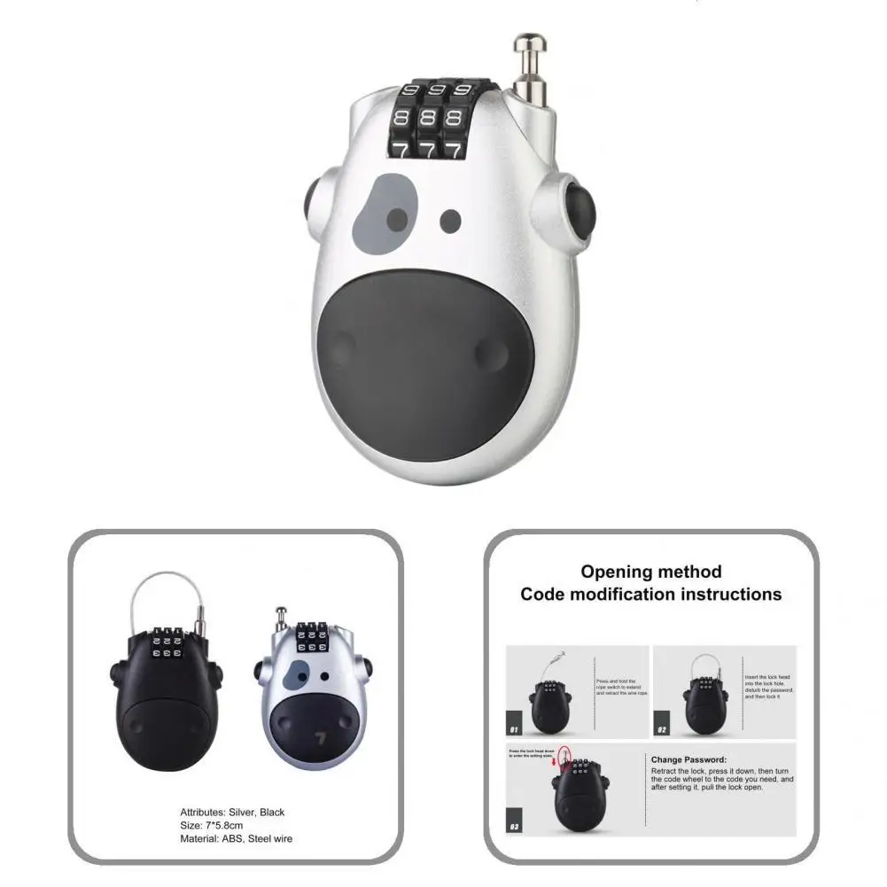 

Password Lock Universal High Quality Portable Helmet Lock Luggage Lock