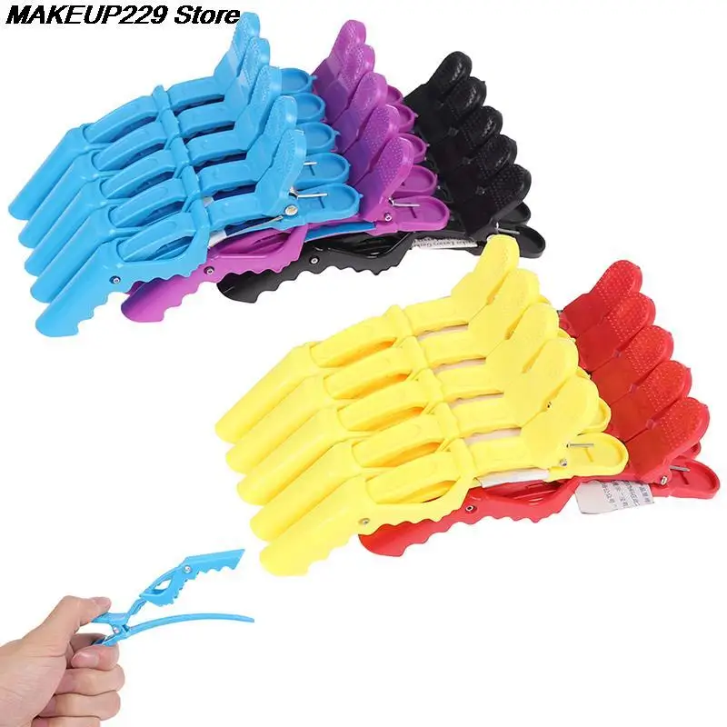 

5pcs Professional Matte Sectioning Clips Clamps Hairdressing Salon Hair Grip Crocodile Hairdressing Hair Style Barbers Clips